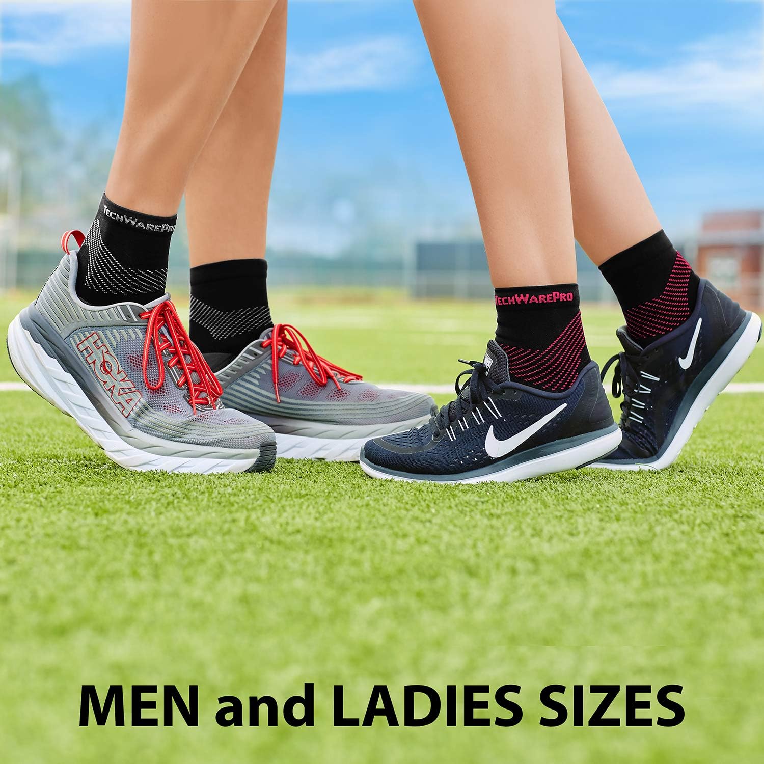 TechWare Pro – Calcetines para fascitis plantar, calcetines de compresión de tobillo de grado terapéutico, para mujeres y hombres Nano calcetines
