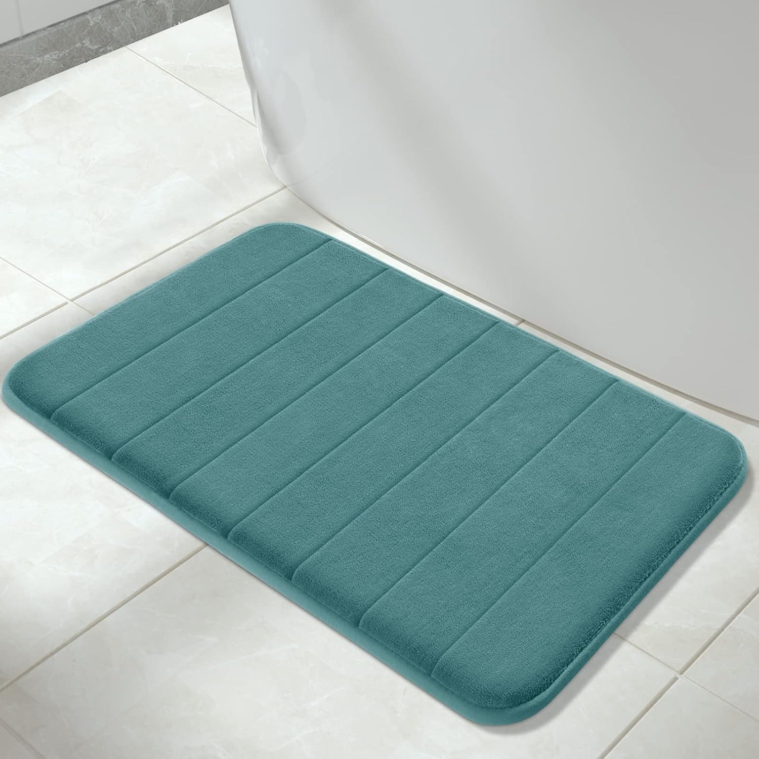 Yimobra Alfombra de baño de espuma viscoelástica, tamaño grande de 31.5 x 19.8 pulgadas, cómoda, suave, superabsorción de agua, lavable a máquina,