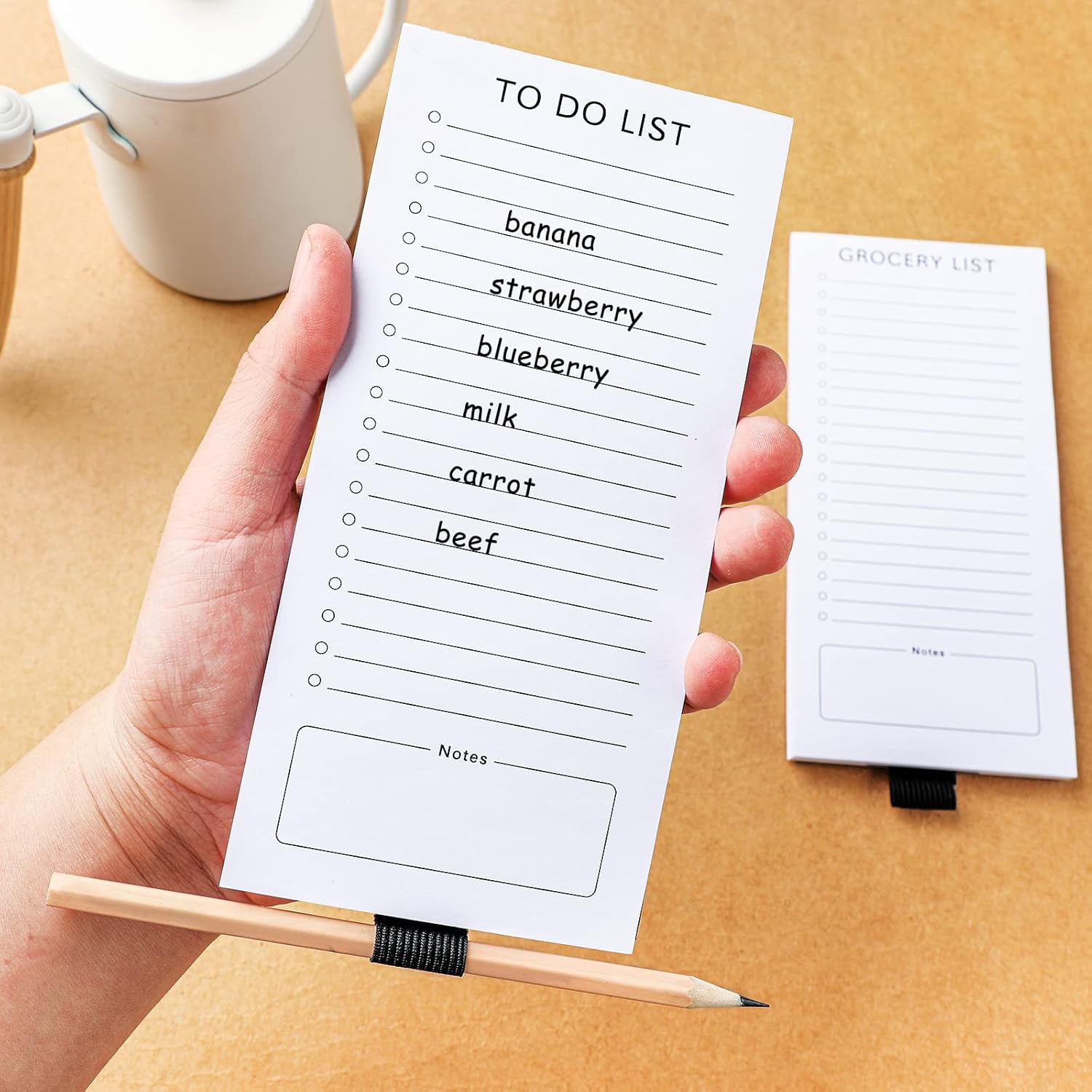 2 bloc de notas de lista de tareas, bloc de notas magnético para refrigerador divertido bloc de notas para refrigerador lista de comestibles con