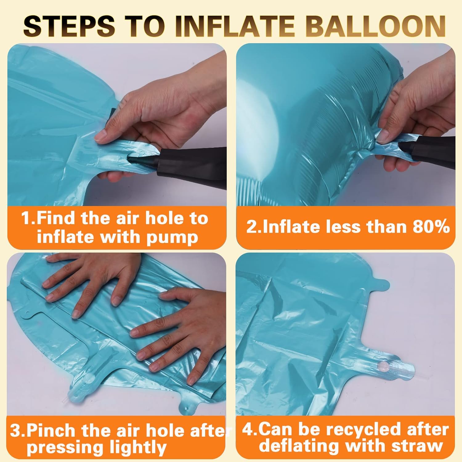 Globo gigante de 40 pulgadas color azul macarrón con el número 8, globos de aluminio de aluminio de Mylar con helio para fiestas de cumpleaños,