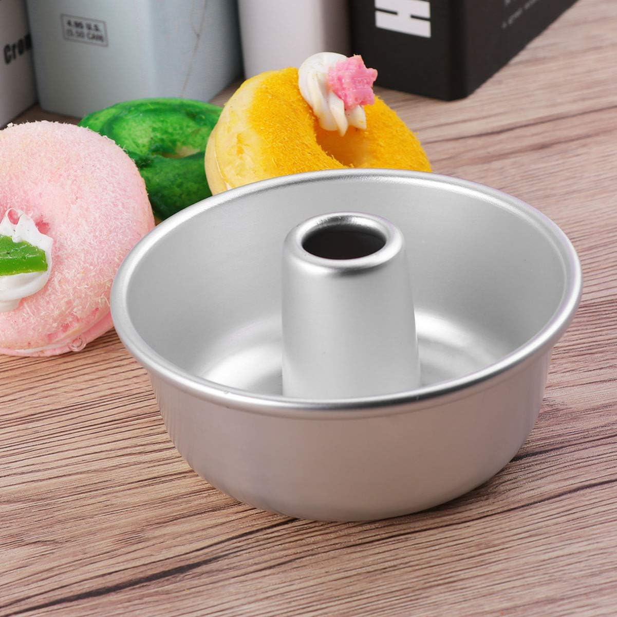YARDWE Savarin – Molde para pastel de donas molde de aluminio para hornear, mousse de chocolate, brownies de postre, donuts de postre, herramientas