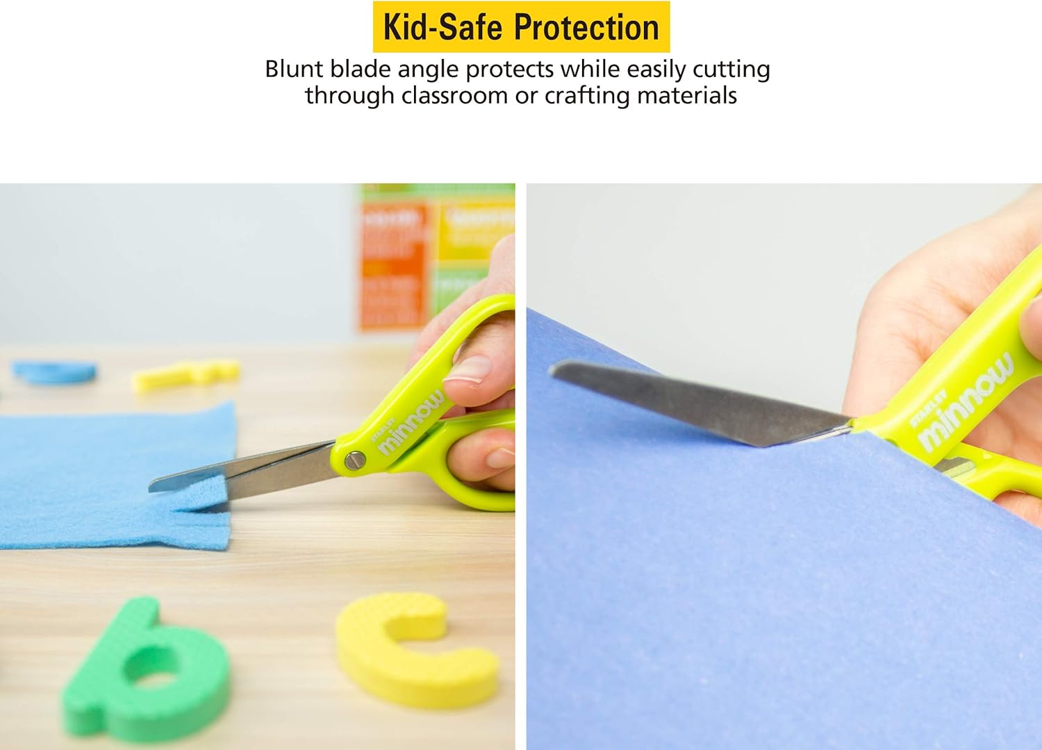 Stanley Guppy tijeras para niños de 5 pulgadas, Verde