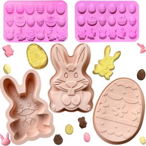 Mauts-inus Moldes para huevos de Pascua, moldes de chocolate grandes, utilizados para hacer, moldes de dulces de chocolate de conejo de Pascua, Mauts-inus Moldes para huevos de Pascua, moldes de chocolate grandes, utilizados para hacer, moldes de dulces de chocolate de conejo de Pascua,