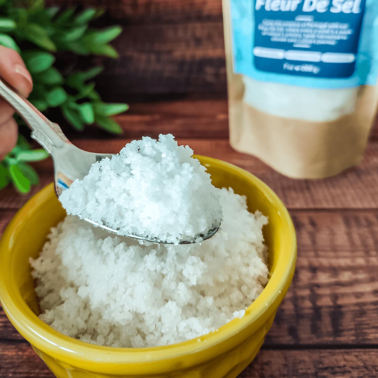 Fleur De Sel 7oz Gourmet Salt Hand Harvest Dona Maria Gourmet Sal marina natural