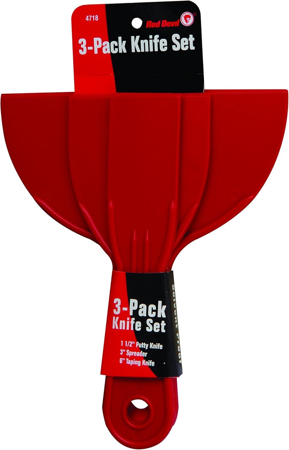 Red Devil 4718 – Juego de cuchillos de plástico (3 piezas, 12 unidades)