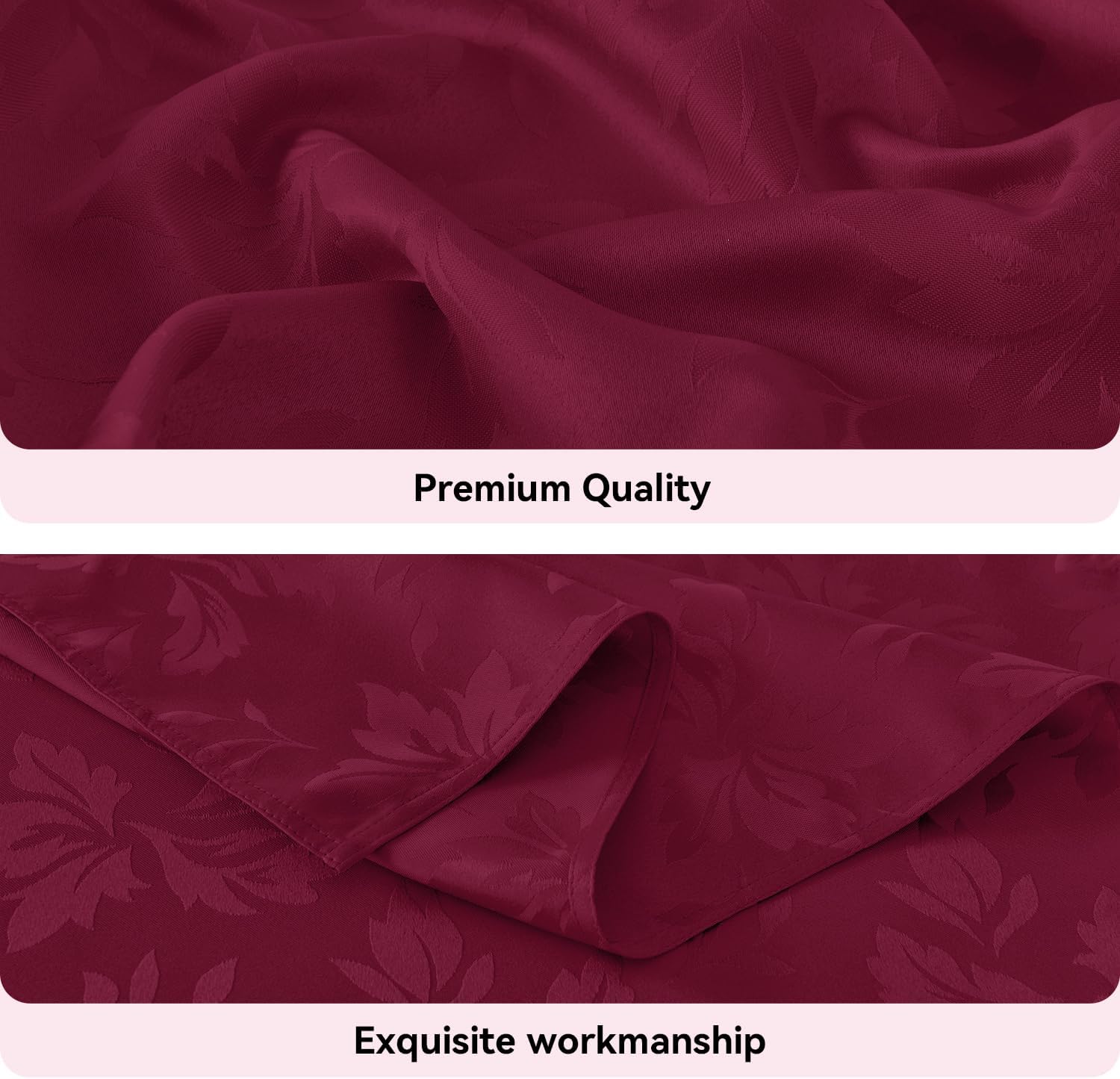 Romanstile Mantel rectangular de jacquard, elegante mantel impermeable con patrón floral de damasco, fundas decorativas de gran peso para cenas,
