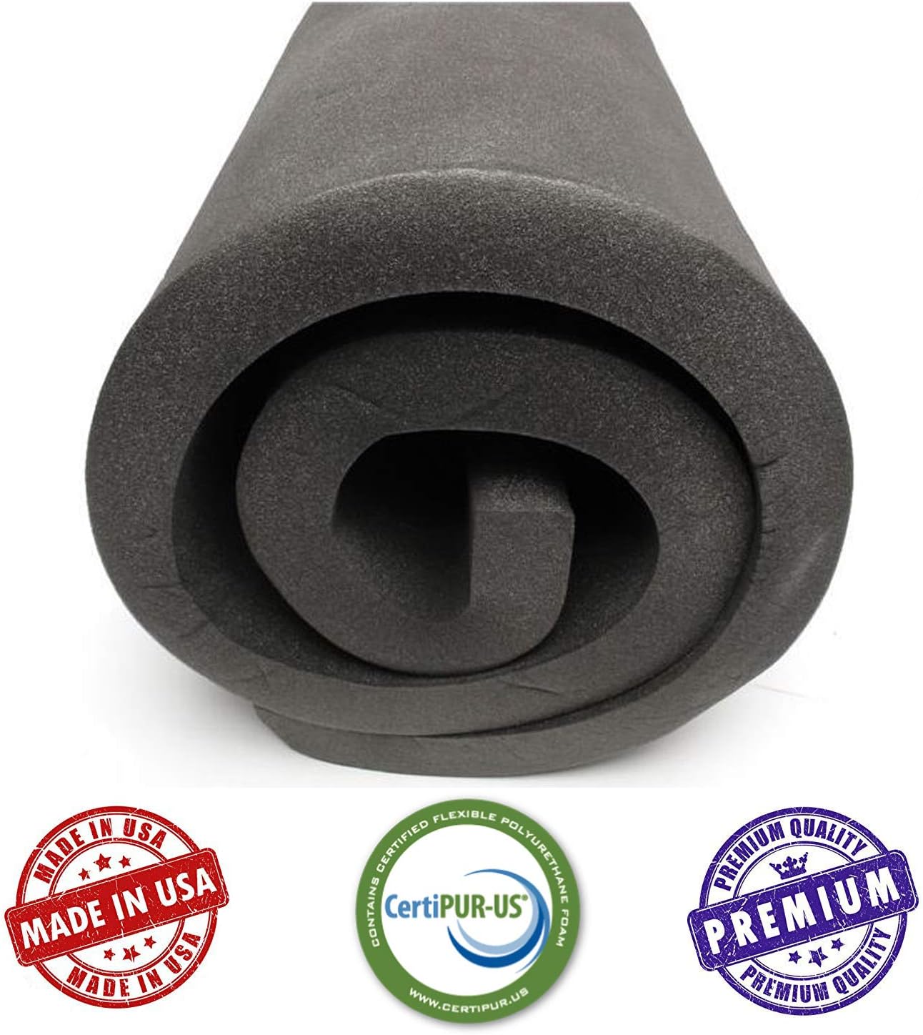 AKTRADING CO. – Hoja de espuma de goma certificada CertiPUR-US (espuma de tapicería, hoja de espuma acústica, reemplazo de asiento y más) – 2