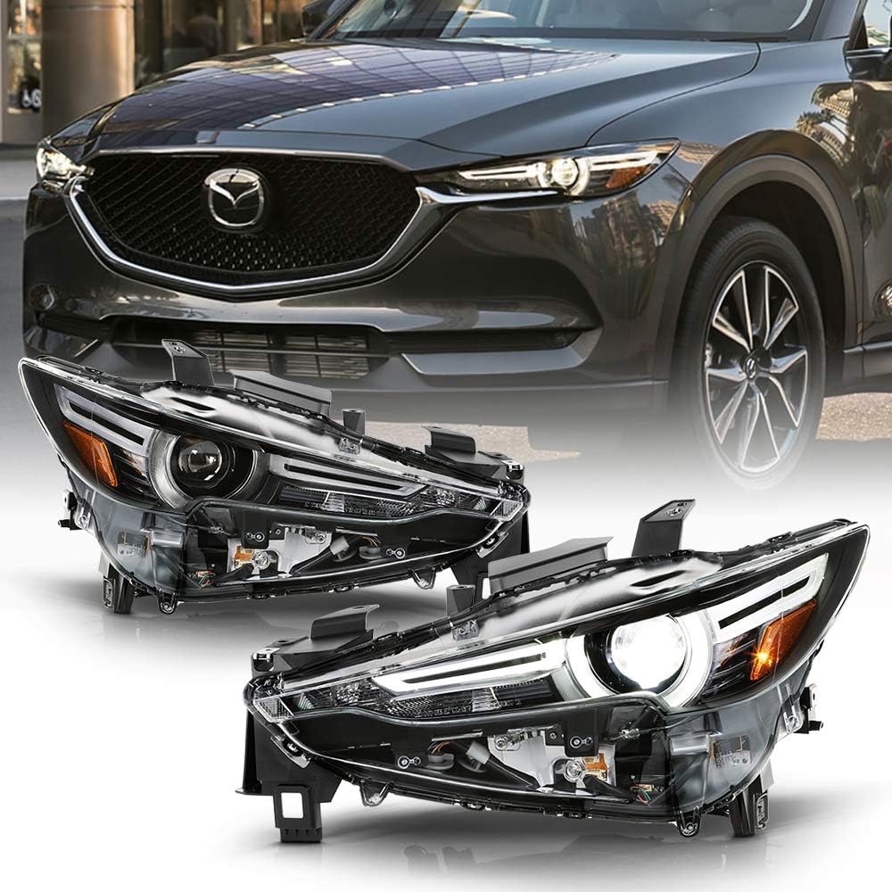 ACANII – Para Mazda CX-5 OED LED DRL 2017-2021 con proyector LED AFS, faros delanteros de repuesto para faros delanteros izquierdo+derecho
