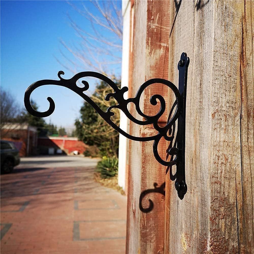 N+A Sunshine – Soporte colgante de metal para maceta, paquete de 2 ganchos de pared para colgar comederos de pájaros, dorso, campanillas de viento,