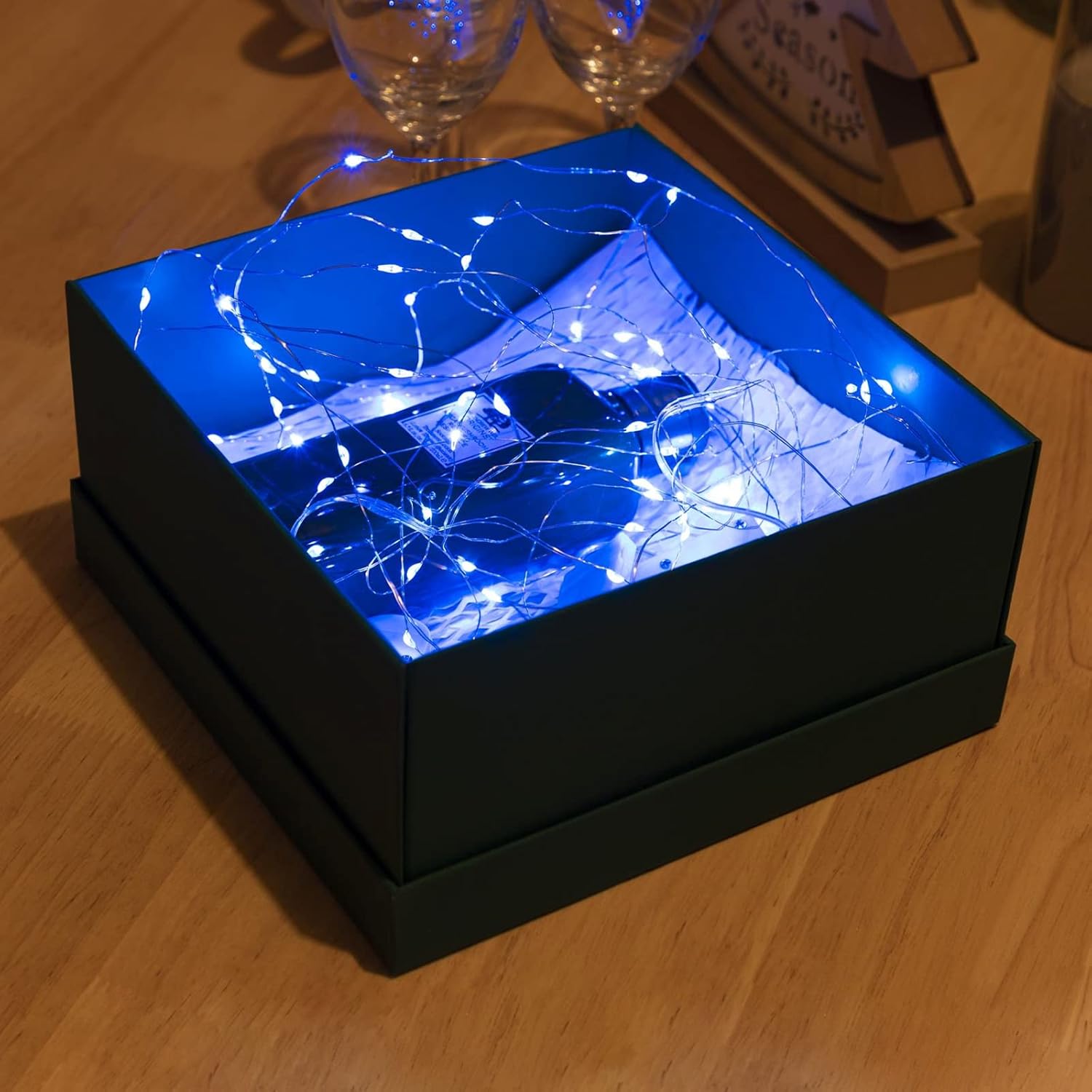 Paquete de 6 luces de hadas a pilas, 7 pies, 20 luces LED de tarro de masón, impermeables, alambre plateado, luciérnagas, bricolaje, fiesta, boda,