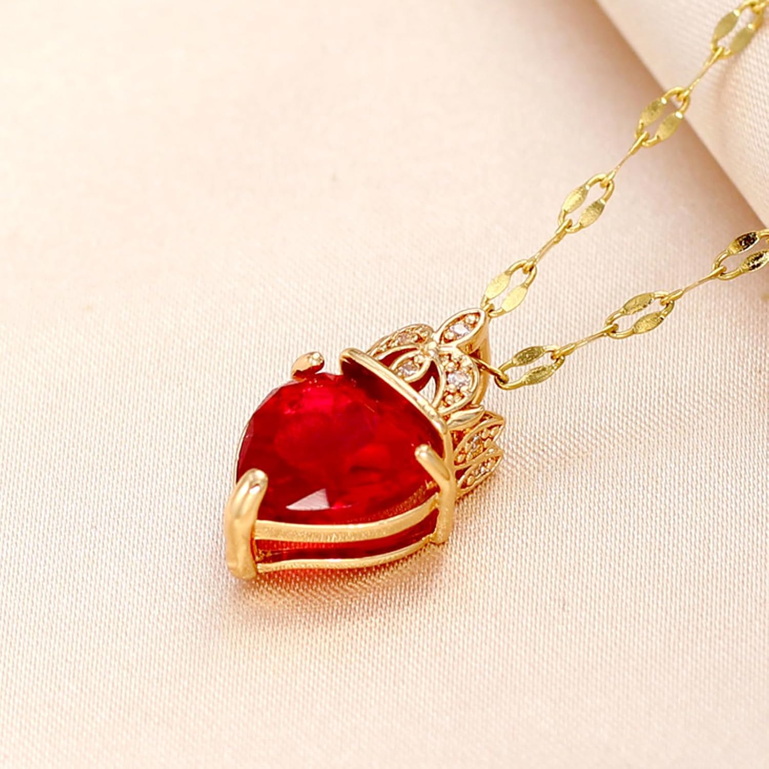 Collar rojo real de reina de corazones y corona de tiara dorada de princesa para disfraz de niña, tocado de reina de corazones, corona y collar para