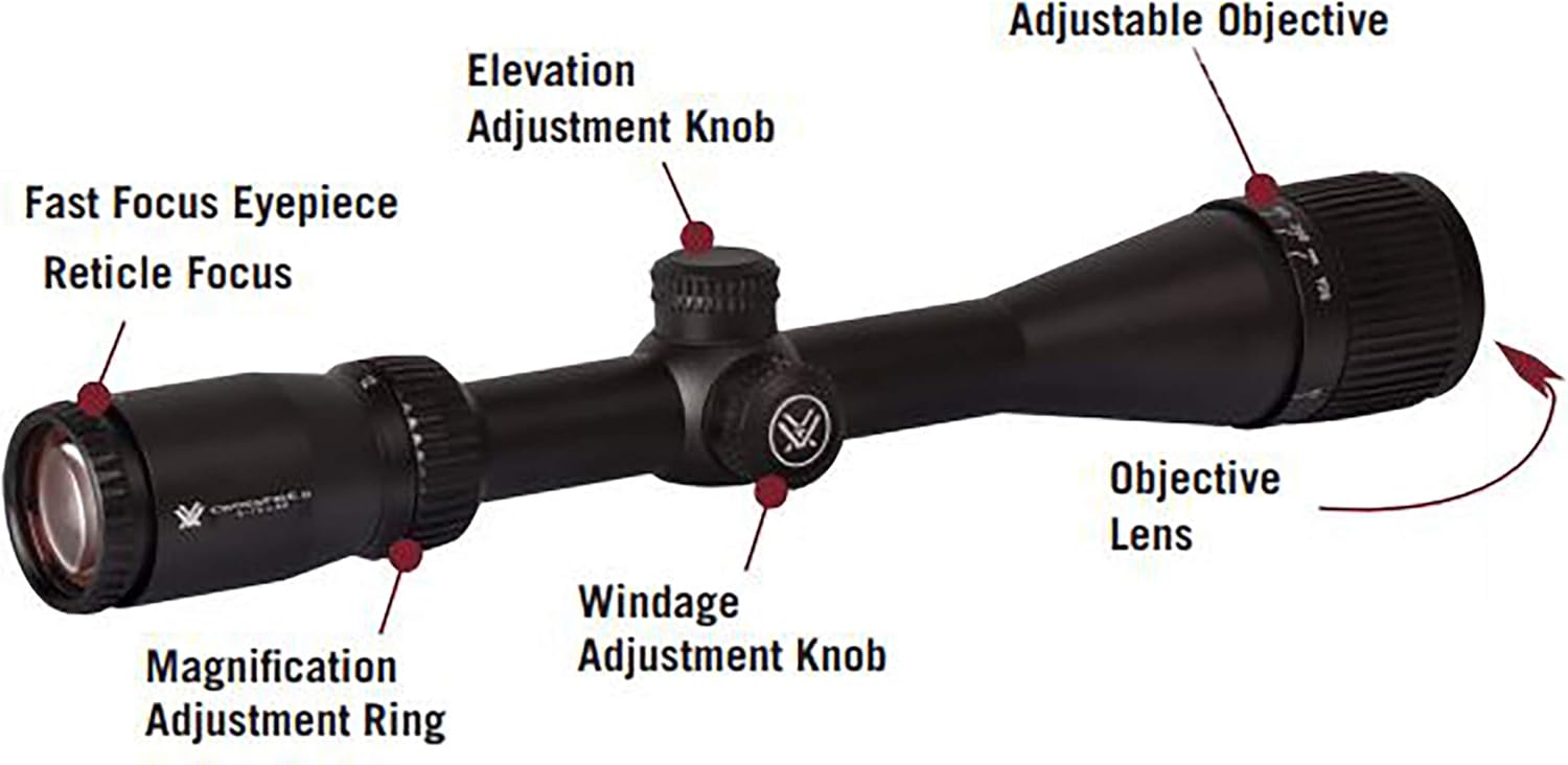 Vortex Optics Crossfire II Segundo plano focal, mira telescópica de tubo de 1 pulgada
