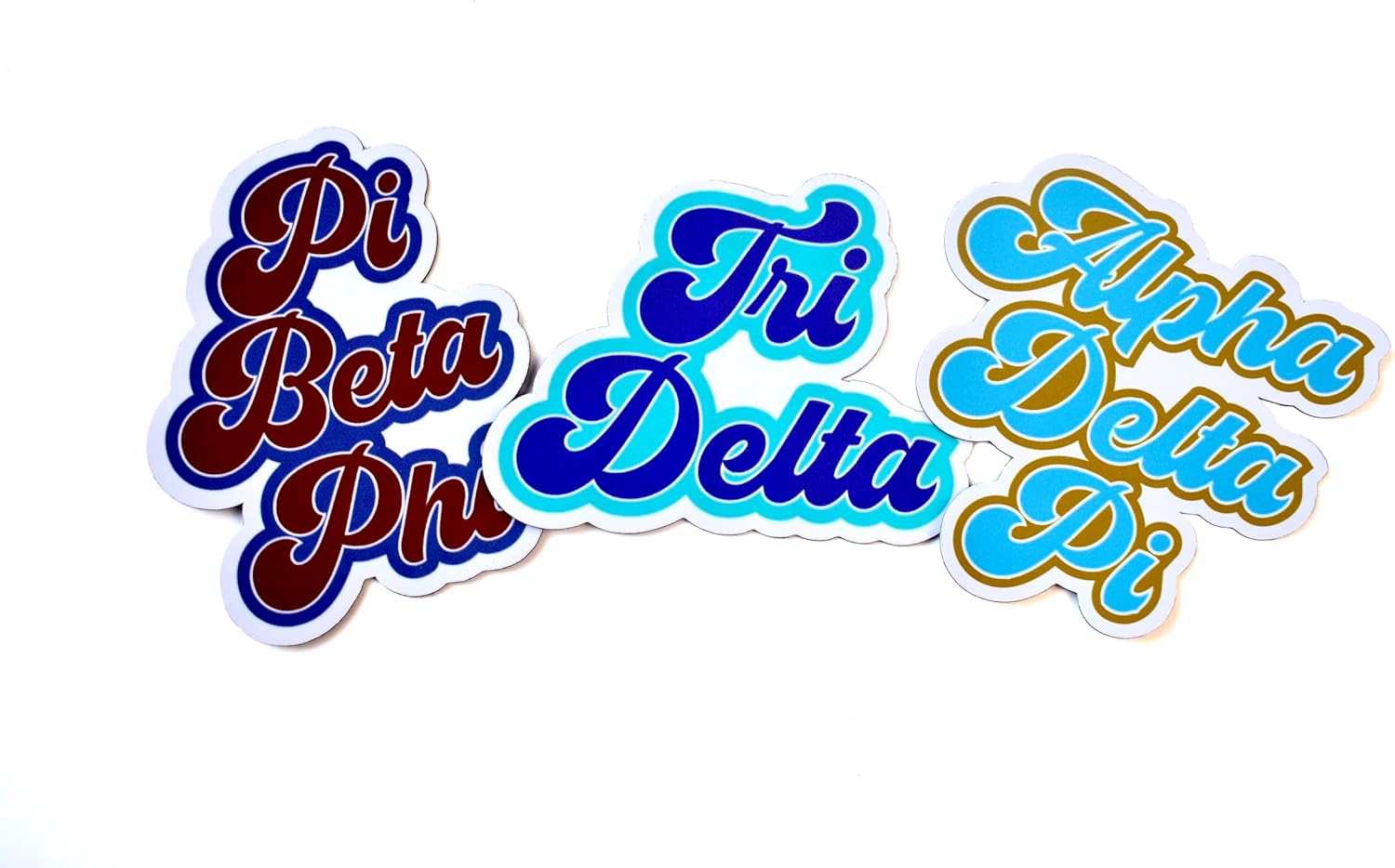 Alpha Phi – Juego de 2 imanes para coche de Sorority Retro Sorority (extraíbles, sin residuos)
