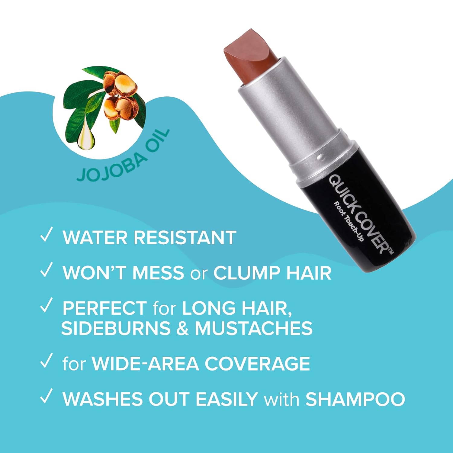 Kiss Tapa rápida Cabello gris retoque húmedo Stick Type KGC (marrón)