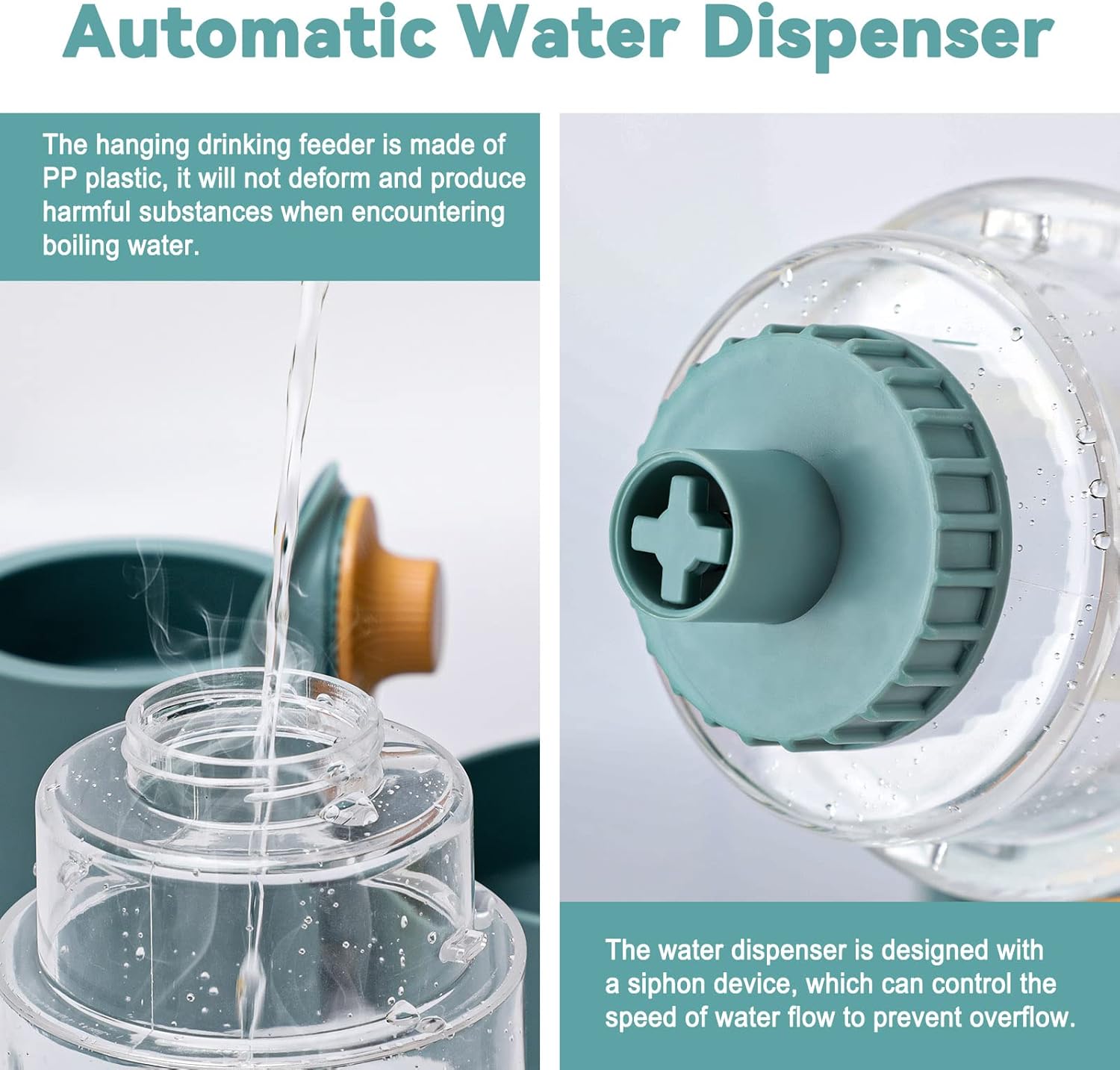 YUEPET Dispensador de agua para conejos, 35 onzas, gran capacidad, para colgar, adecuado para conejos, hurones, cobayas, animales pequeños