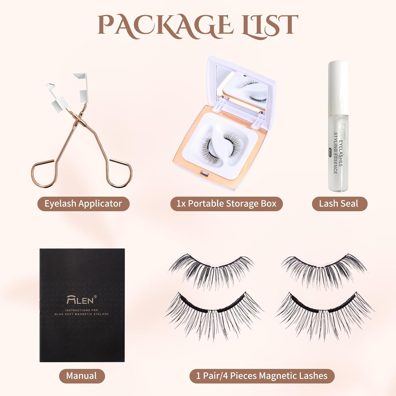 Manga Anime – Juego de extensiones de pestañas postizas de visón 3D, pestañas individuales, aspecto natural, pestañas postizas de visón 3D