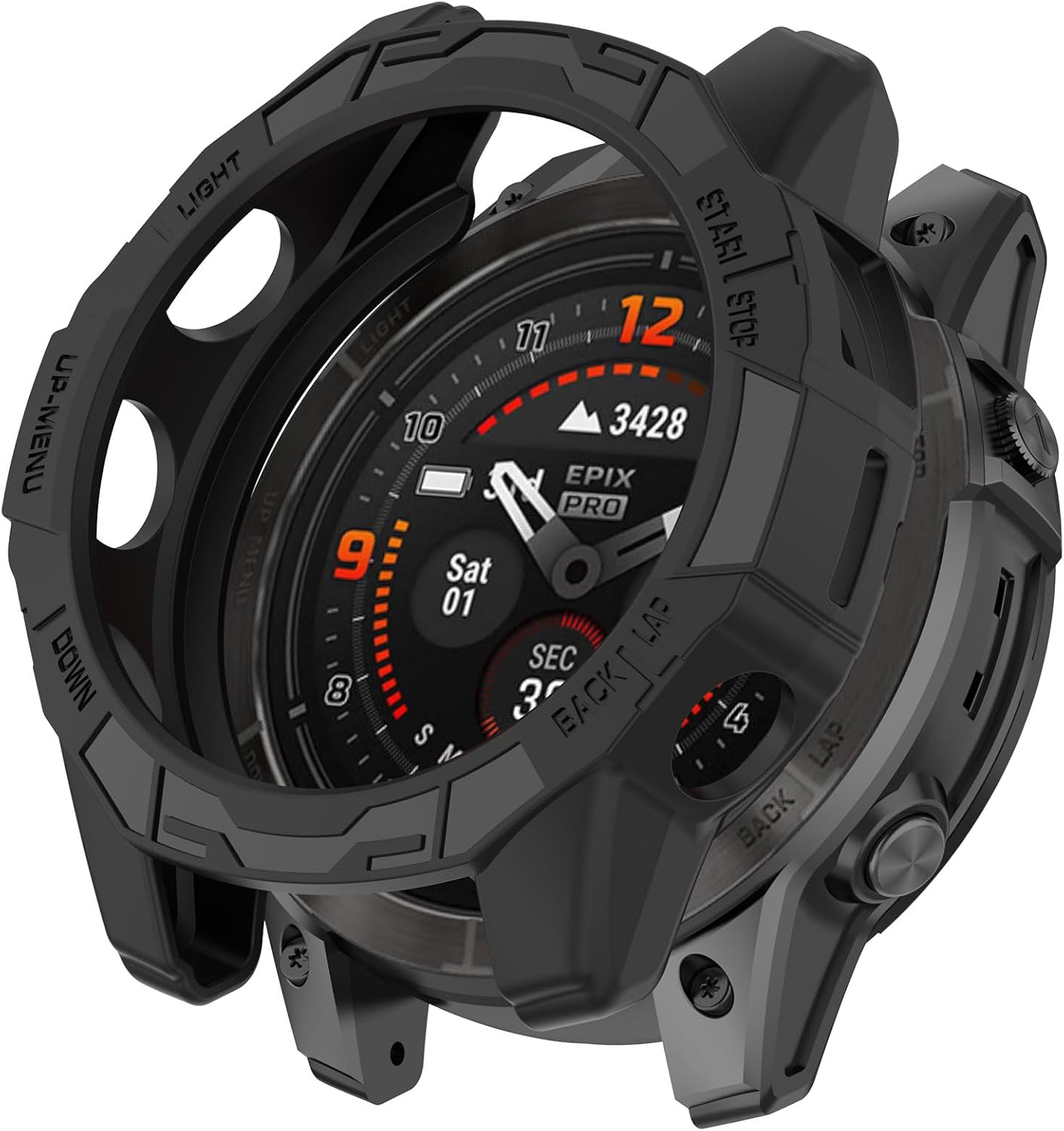 Funda compatible con Garmin Fenix 7 Pro y Epix Pro de 1.850 in, funda protectora de silicona a prueba de golpes colorida para reloj inteligente