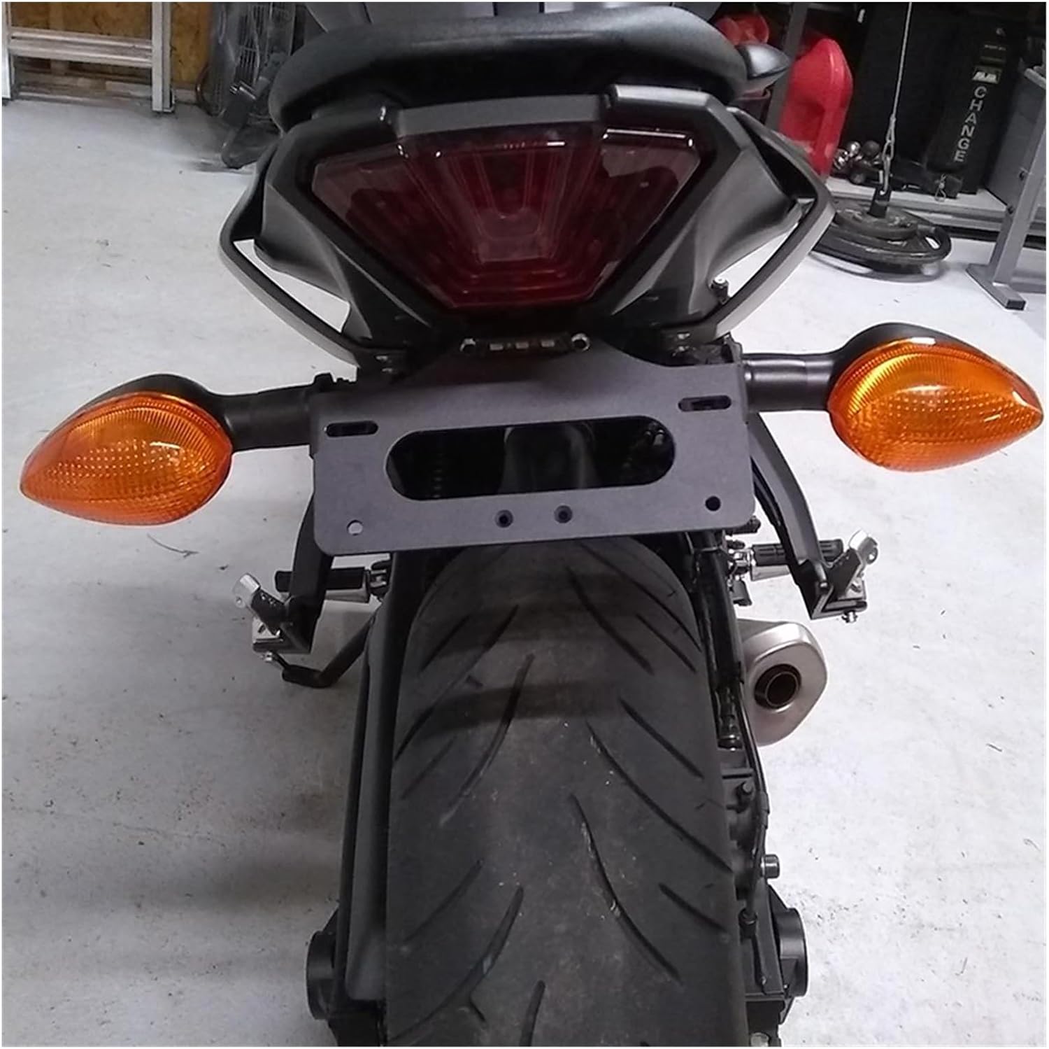 Motorcycle Rear Tail Tidy License Plate Holder Bracket Fender Eliminator Kit Compatible With Yamaha MT-07 2021-2023 YZF R7 2021-2023