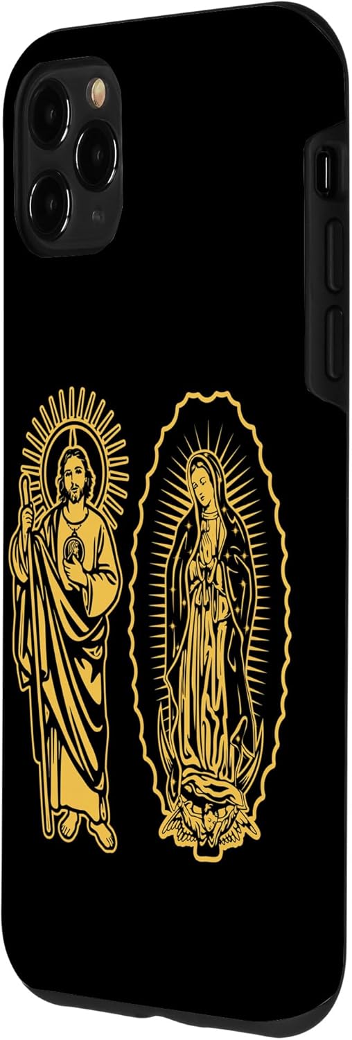 Funda para iPhone 11 Pro Max San Judas Tadeo y La Virgen De Guadalupe