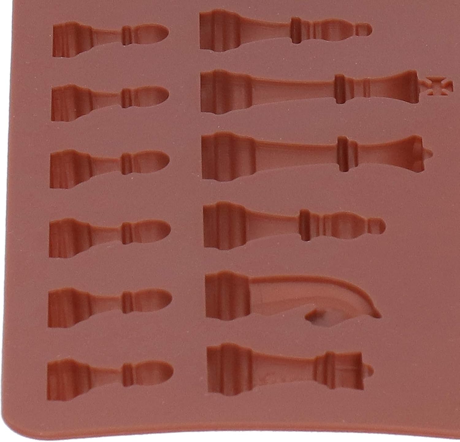 Moldes de chocolate, 4 piezas de 7.9 x 3.5 pulgadas, de silicona de grado alimenticio, moldes de caramelo de chocolate en forma de ajedrez, molde de