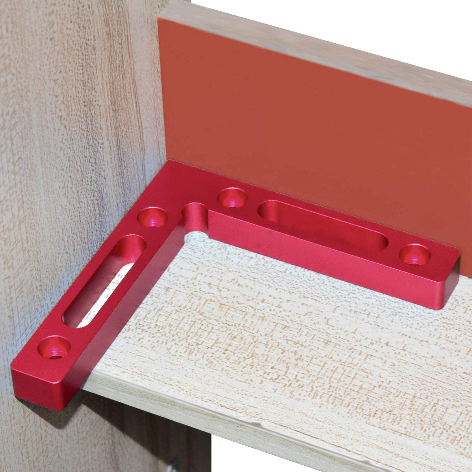 2 cuadrados de posicionamiento de aleación de aluminio de 90 grados, abrazaderas de ángulo recto de 4.7 x 4.7 pulgadas, herramienta de carpintería