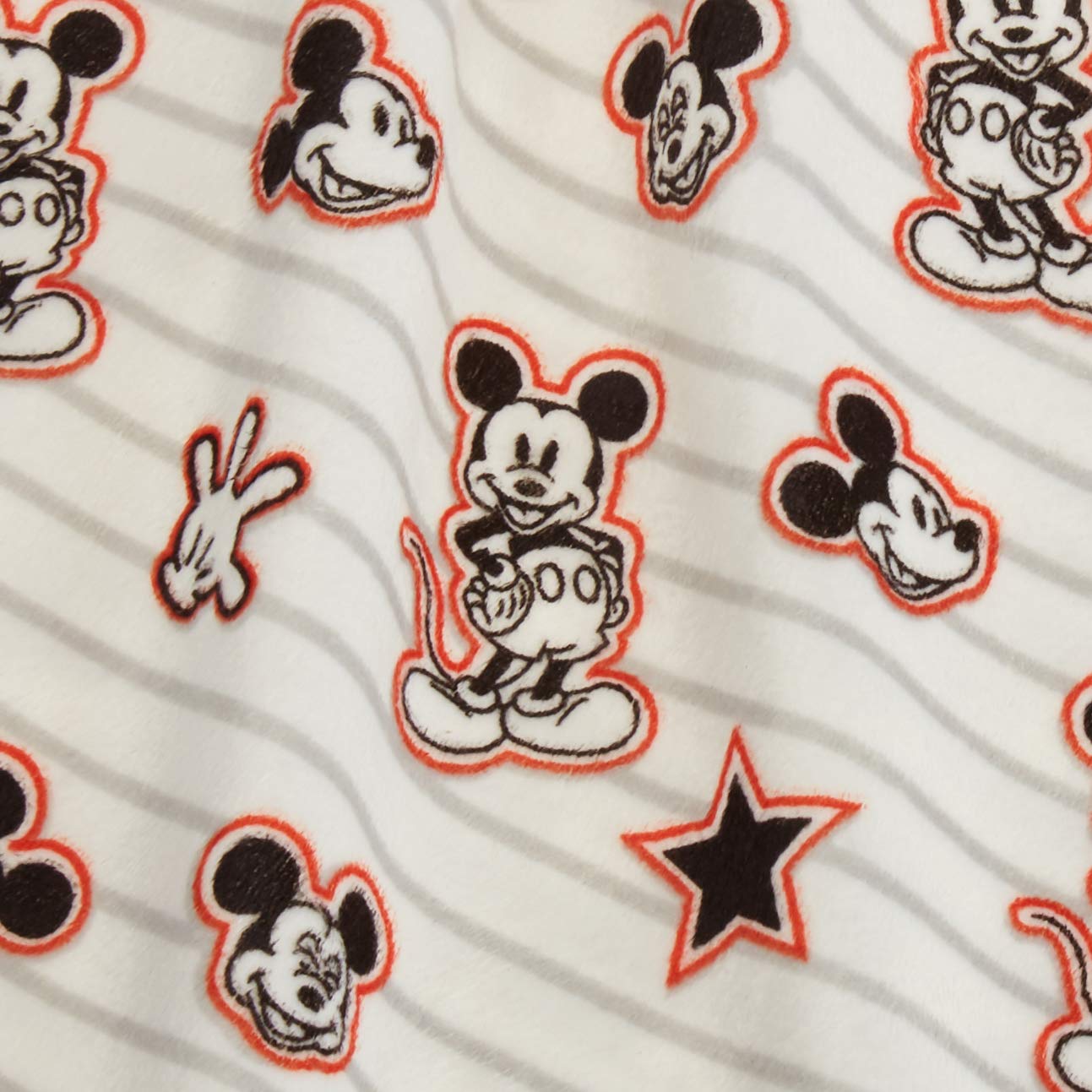 Cudlie Disney Baby Boy Mickey Mouse – Manta reversible de visón de doble cara y gorra de Micky gris con orejas