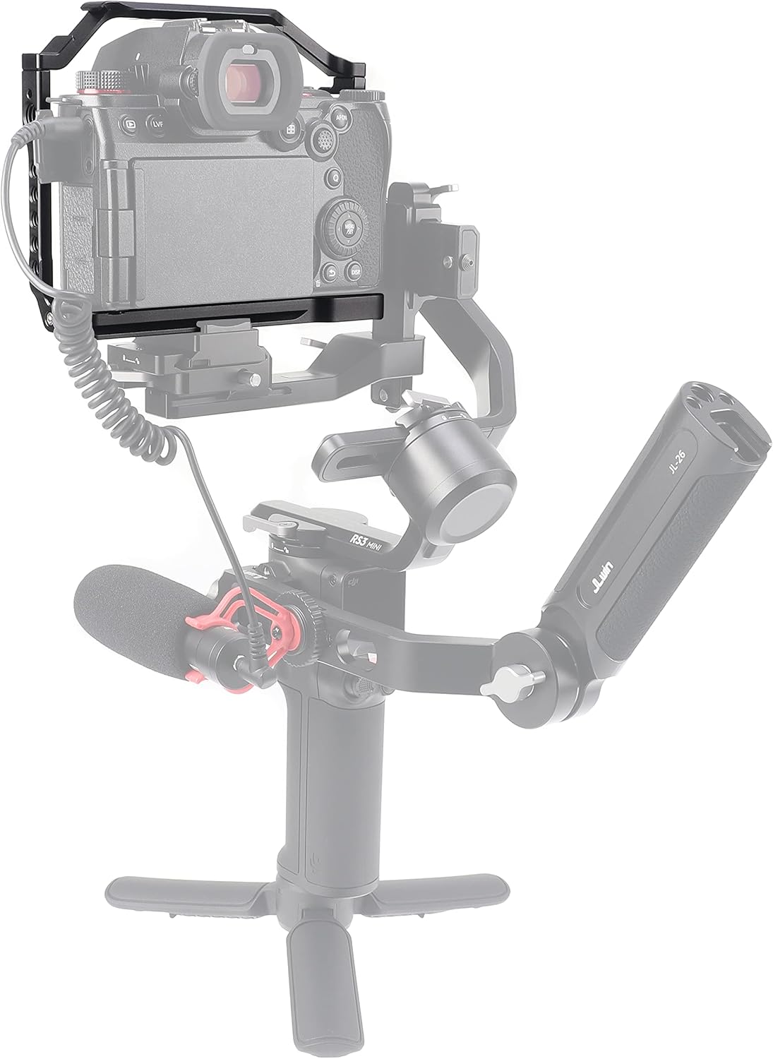 Fotga Jaula de cámara S5II para Panasonic Lumix S5II S5 Mark II G9II G9 Mark II sin espejo para cámara sin espejo, compatible con trípode Arca Swiss