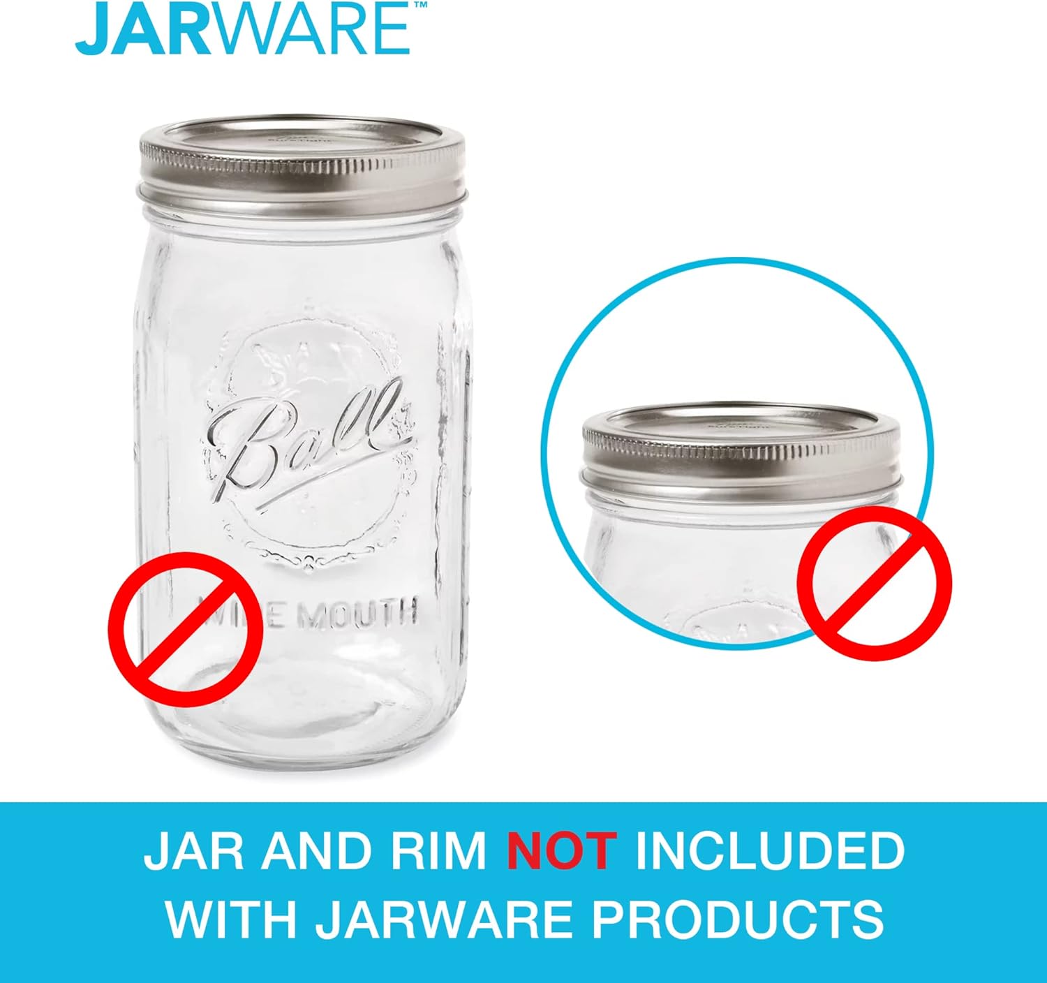 Jarware Blue Straw 82677 – Tapa de boca regular, juego de 4