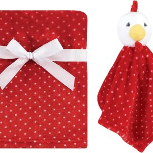Hudson Baby Manta de felpa unisex para bebé con manta de seguridad, pollo, talla única Hudson Baby Manta de felpa unisex para bebé con manta de seguridad, pollo, talla única