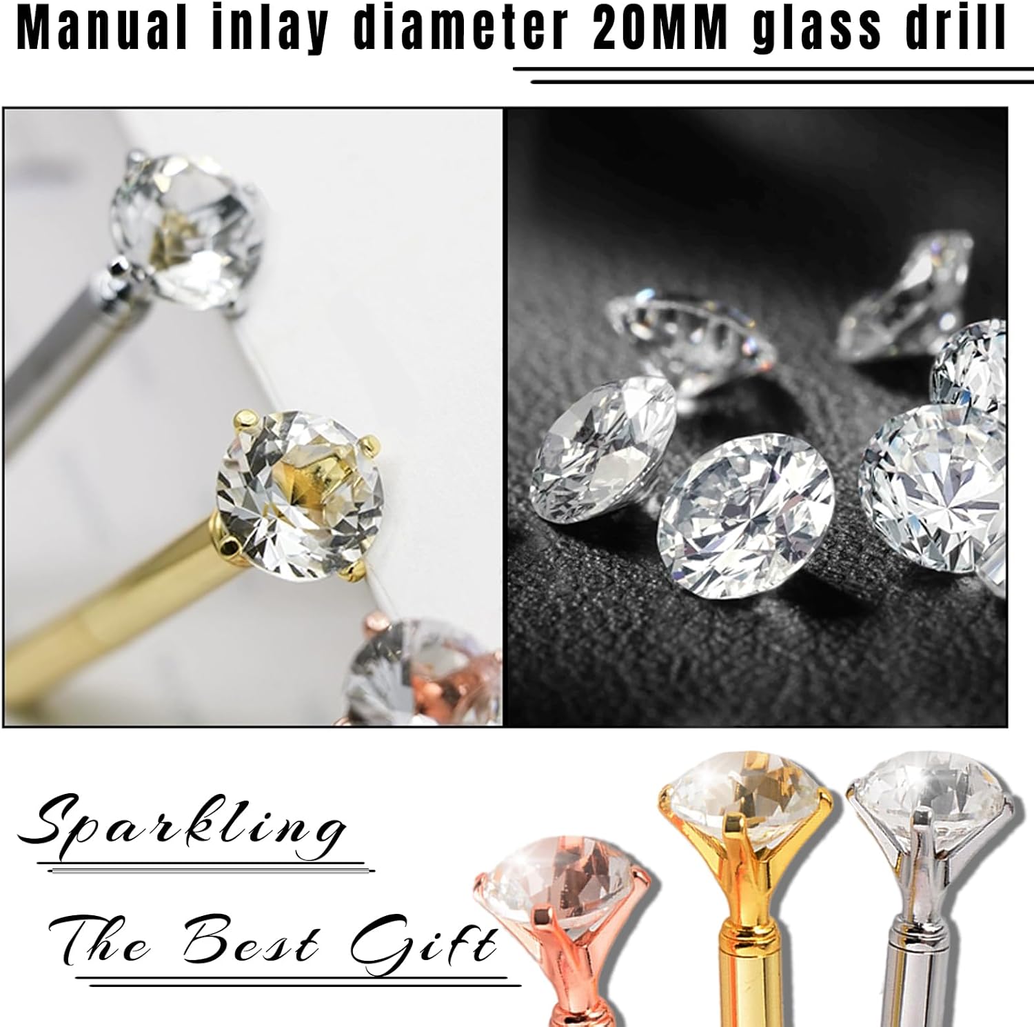 1 a 500 bolígrafos de diamante personalizados con cristal, bolígrafo de lujo a granel personalizado con texto de nombre grabado, regalo