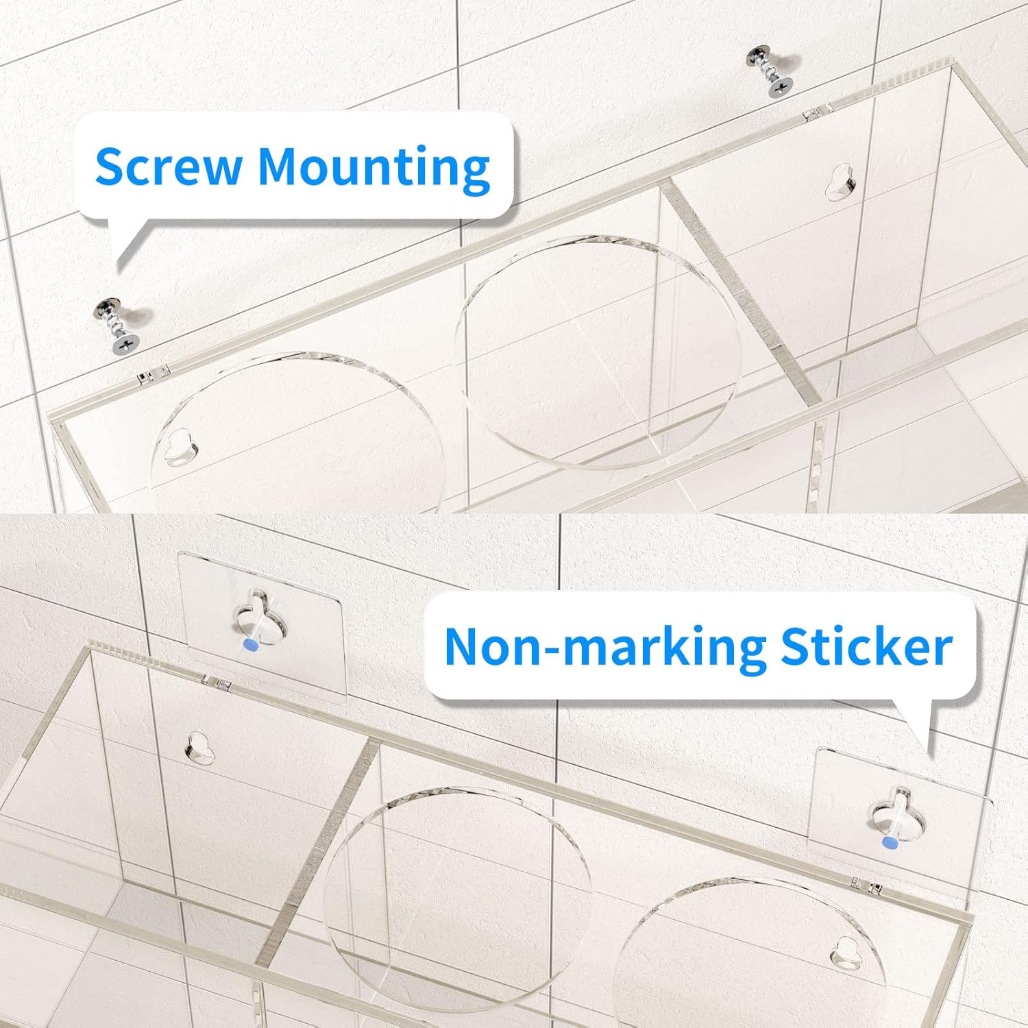 NIUBEE Soporte para secador de pelo, organizador de herramientas para el cabello, soporte de pared, soporte para secadora de pelo, puerta de