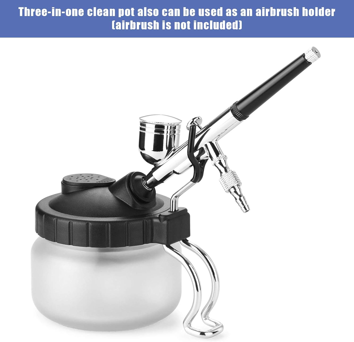 AGPTEK Kit de limpieza de aerógrafo de vidrio con aguja de limpieza, filtros de aerógrafo, aguja de raspador, aguja de limpieza y cepillos de tubo