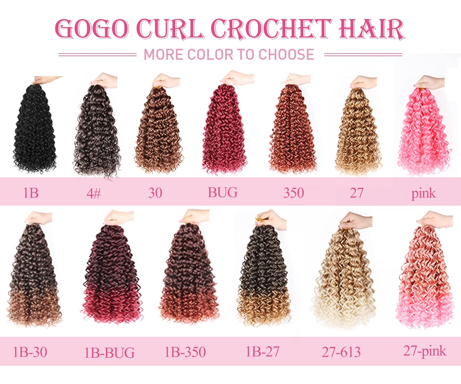 Gogo – Cabello rizado de ganchillo de 8 pulgadas, paquete de 6 paquetes, cabello corto y rizado de ganchillo para mujeres negras, rizos de playa,