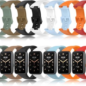 Z.DuDuZAZA Paquete de 7 pulseras para Xiaomi Mi Band 7 Pro correas de repuesto de silicona TPU Correa de reloj ajustable y colorida compatible con Z.DuDuZAZA Paquete de 7 pulseras para Xiaomi Mi Band 7 Pro correas de repuesto de silicona TPU Correa de reloj ajustable y colorida compatible con