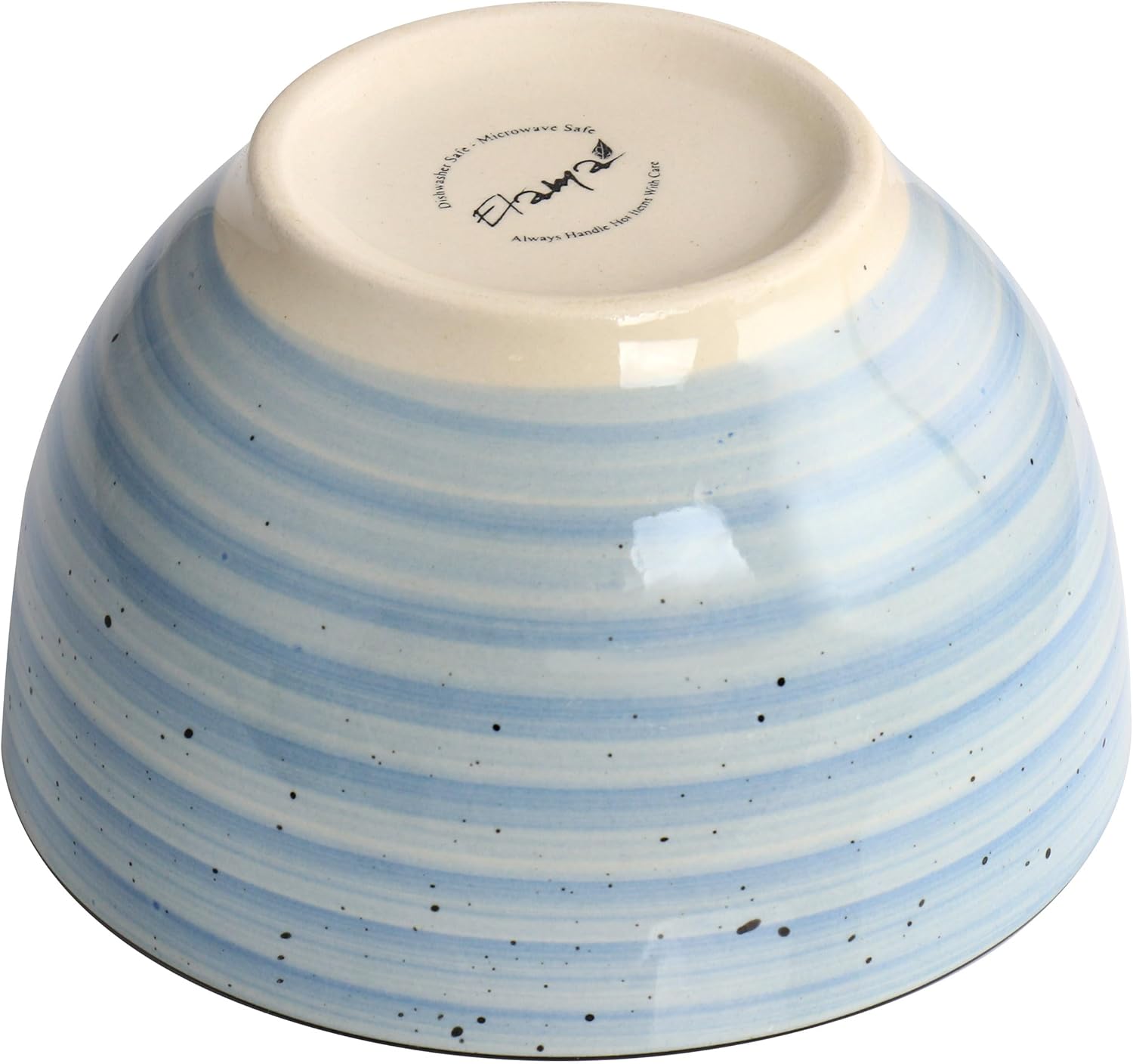 Elama Gia – Vajilla redonda de cerámica de 24 piezas, color azul claro