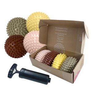 Edushape La bola sensorial original para bebé, 4 pulgadas, desinflada con bomba, bola de bebé de color bohemio chic que ayuda a mejorar las Edushape La bola sensorial original para bebé, 4 pulgadas, desinflada con bomba, bola de bebé de color bohemio chic que ayuda a mejorar las