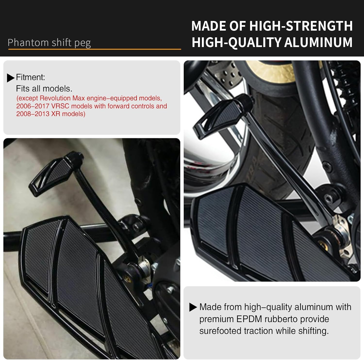 Phantom Shift – Clavijas de cambio para Harley Sportster XL 1200 883 Dyna Softail Touring Universal