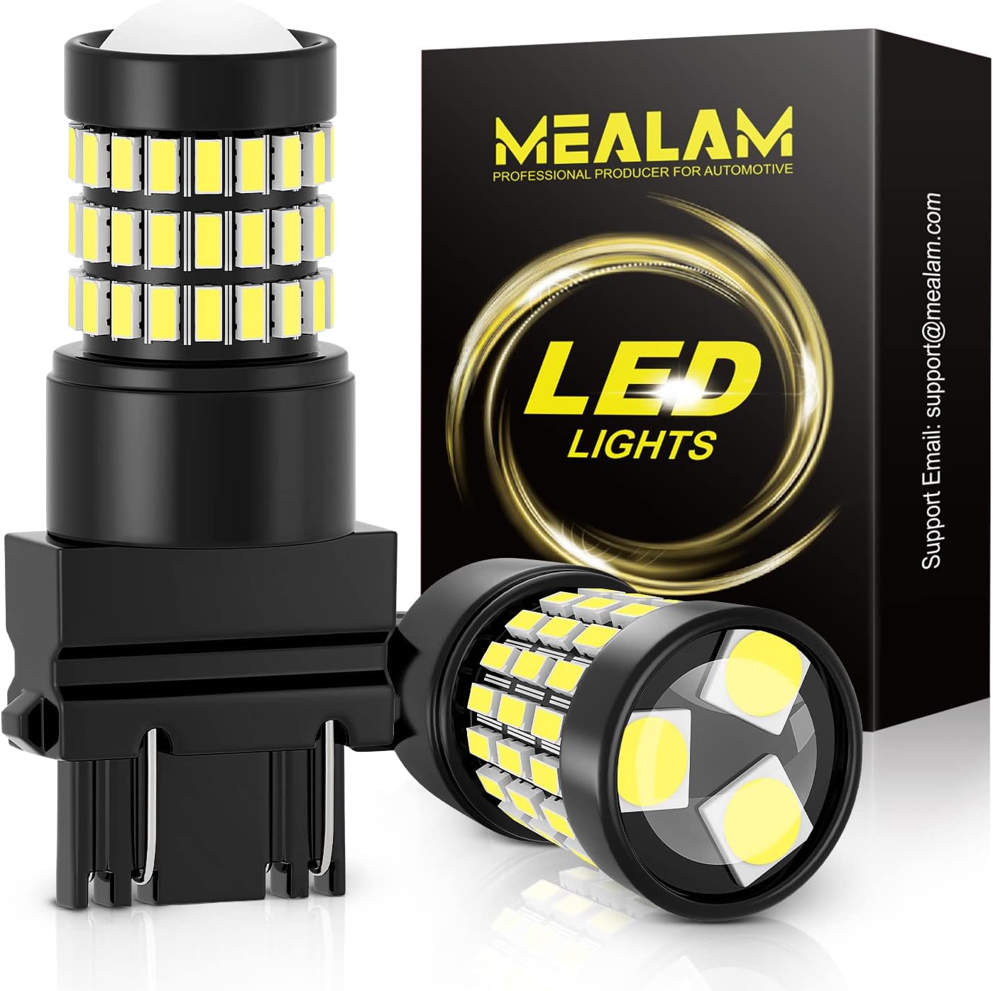3156 3157 3057 3056 4157 4057 T25 Bombillas LED blancas de xenón, 300% de brillo, iluminación de 360 grados, 57 chips SMD para automóvil, luz de