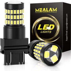 3156 3157 3057 3056 4157 4057 T25 Bombillas LED blancas de xenón, 300% de brillo, iluminación de 360 grados, 57 chips SMD para automóvil, luz de 3156 3157 3057 3056 4157 4057 T25 Bombillas LED blancas de xenón, 300% de brillo, iluminación de 360 grados, 57 chips SMD para automóvil, luz de