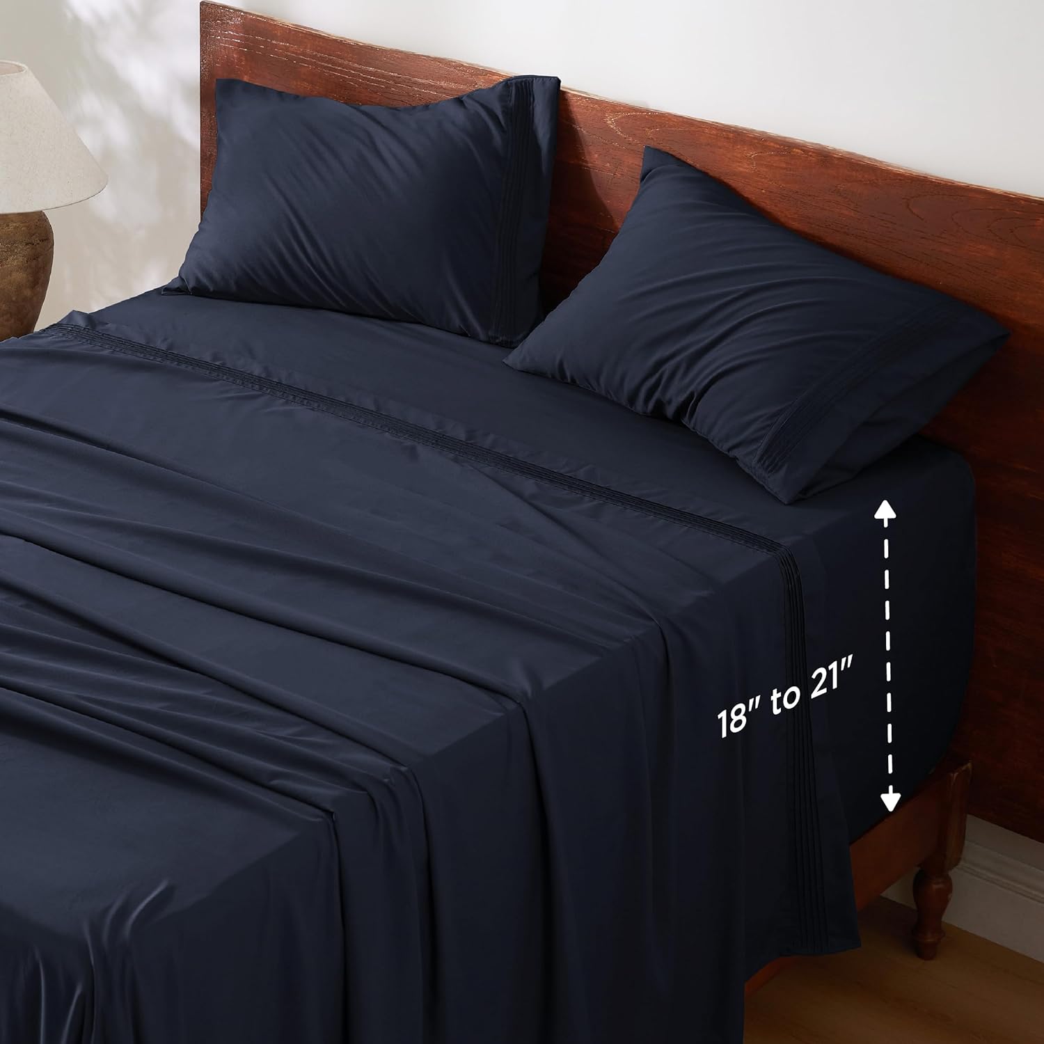 Bedsure Sábanas para dormitorio individual XL, suaves y transpirables, extra largas, sábanas y fundas de almohada, absorben la humedad, sábanas de