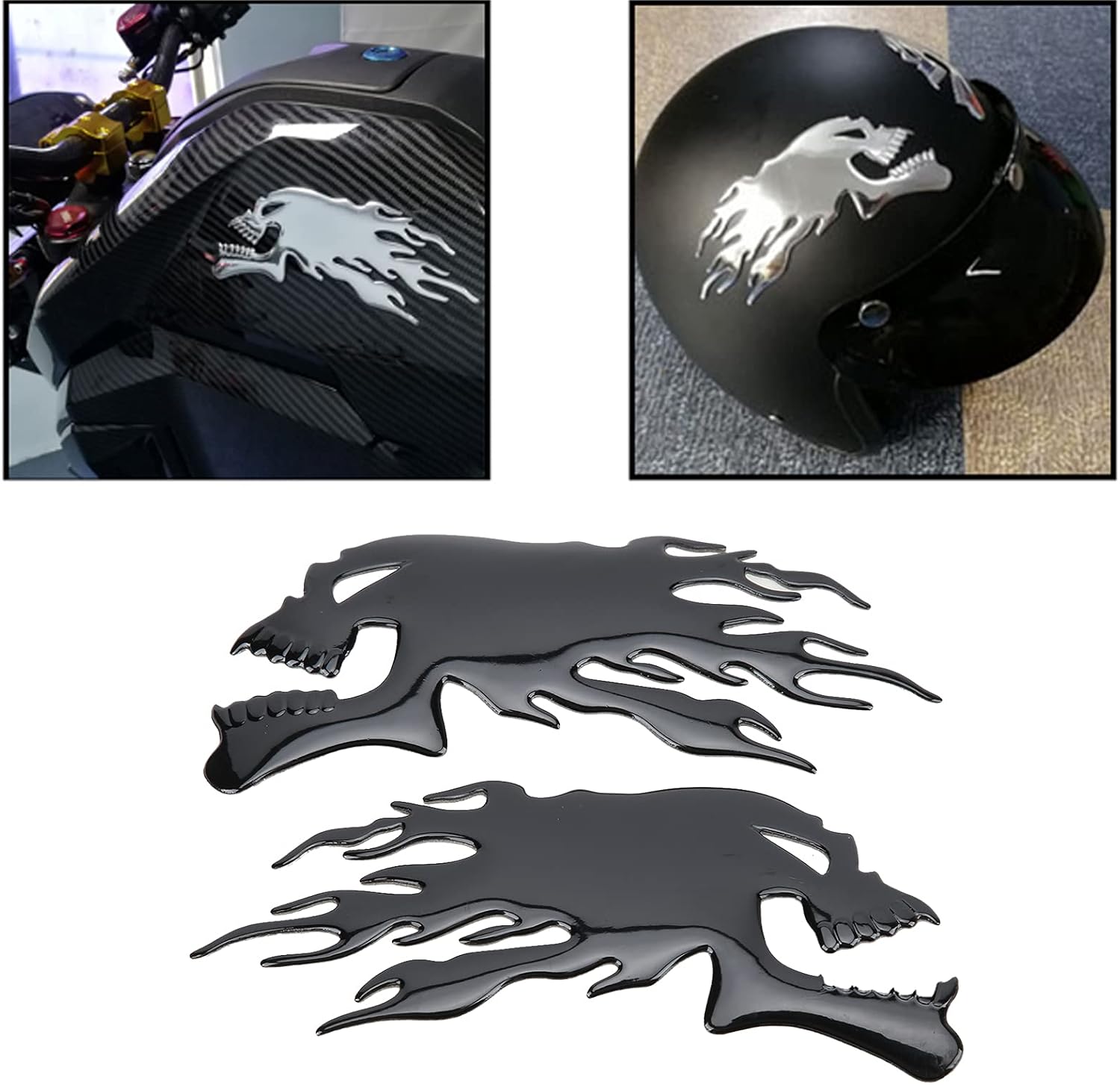 Adhesivo para tanque de combustible, 2 unidades, calcomanías para tanque de gasolina para deportes motorizados, impermeables, 3D, emblema de