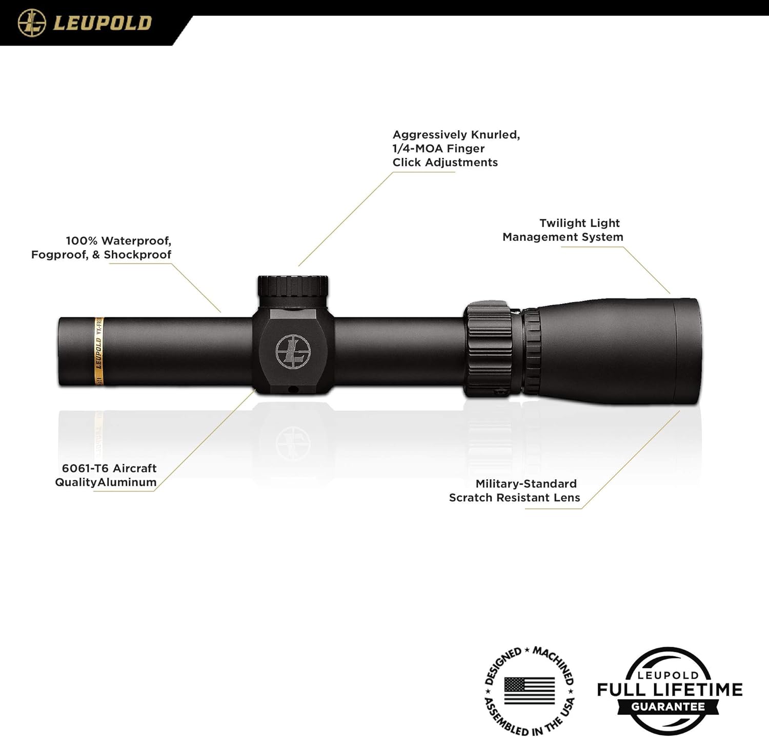 Leupold VX-Freedom – Mira telescópica de retícula Pig-Plex 1.5-4×20 (1 pulgada)