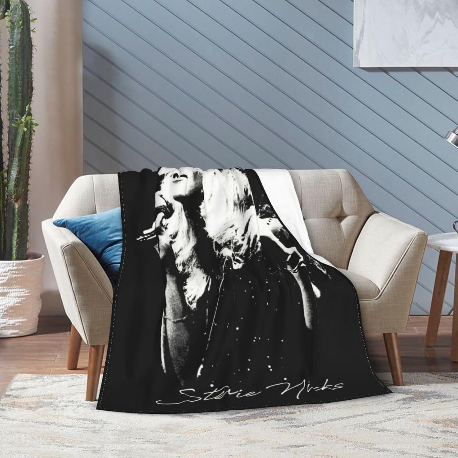 Stevie Singer Music Nicks – Manta de forro polar, manta de aire acondicionado suave para todas las estaciones, manta gráfica de cama de 40 x 30