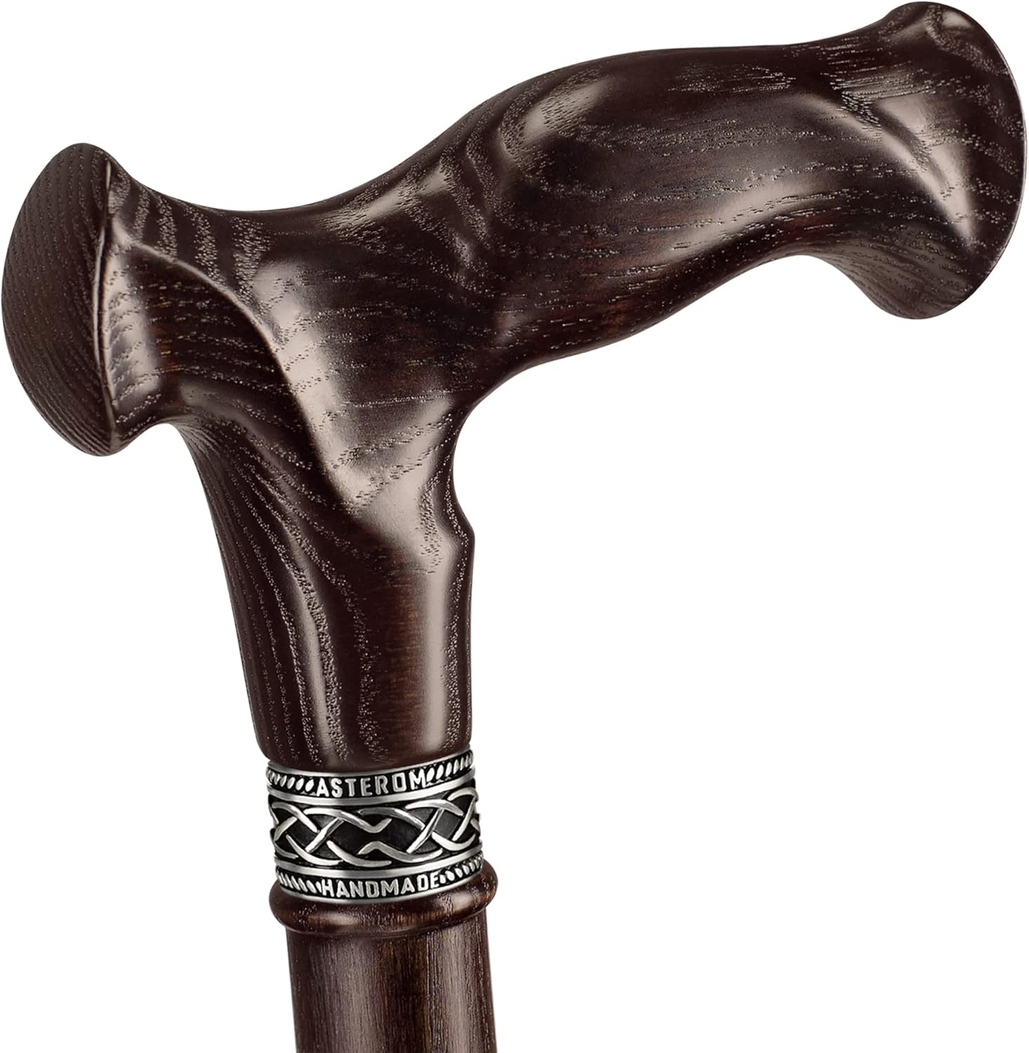 Asterom Bastón de caminar para hombres y mujeres, hecho a mano, ergonómico, resistente, bastones de madera para personas mayores, bastones fríos