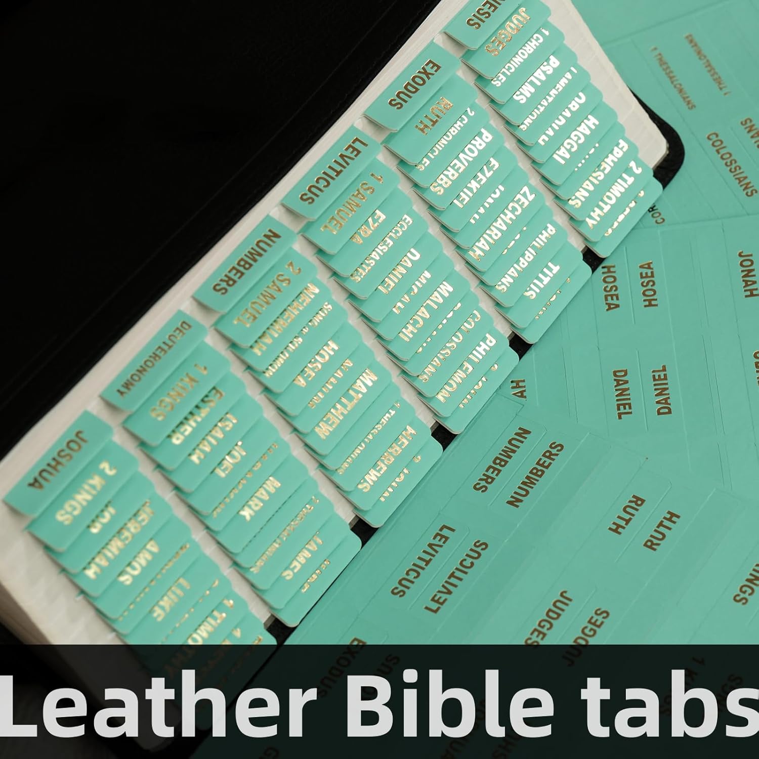 Pestañas de cuero para la Biblia, pestañas de la Biblia para mujeres y hombres, pestañas de la Biblia para Biblia de estudio, 80 pestañas de índice