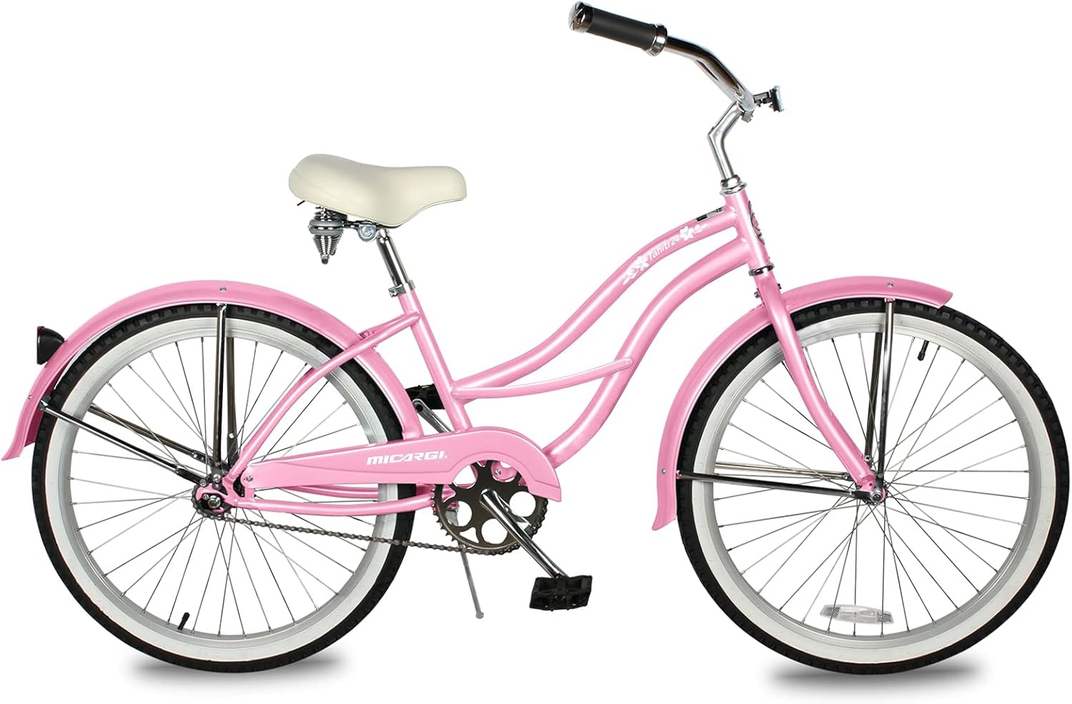 MICARGI Bicicleta híbrida de 2426 pulgadas para adultos, bicicleta híbrida de ciudad de 17 velocidades, marco de acero, bicicleta de viaje para