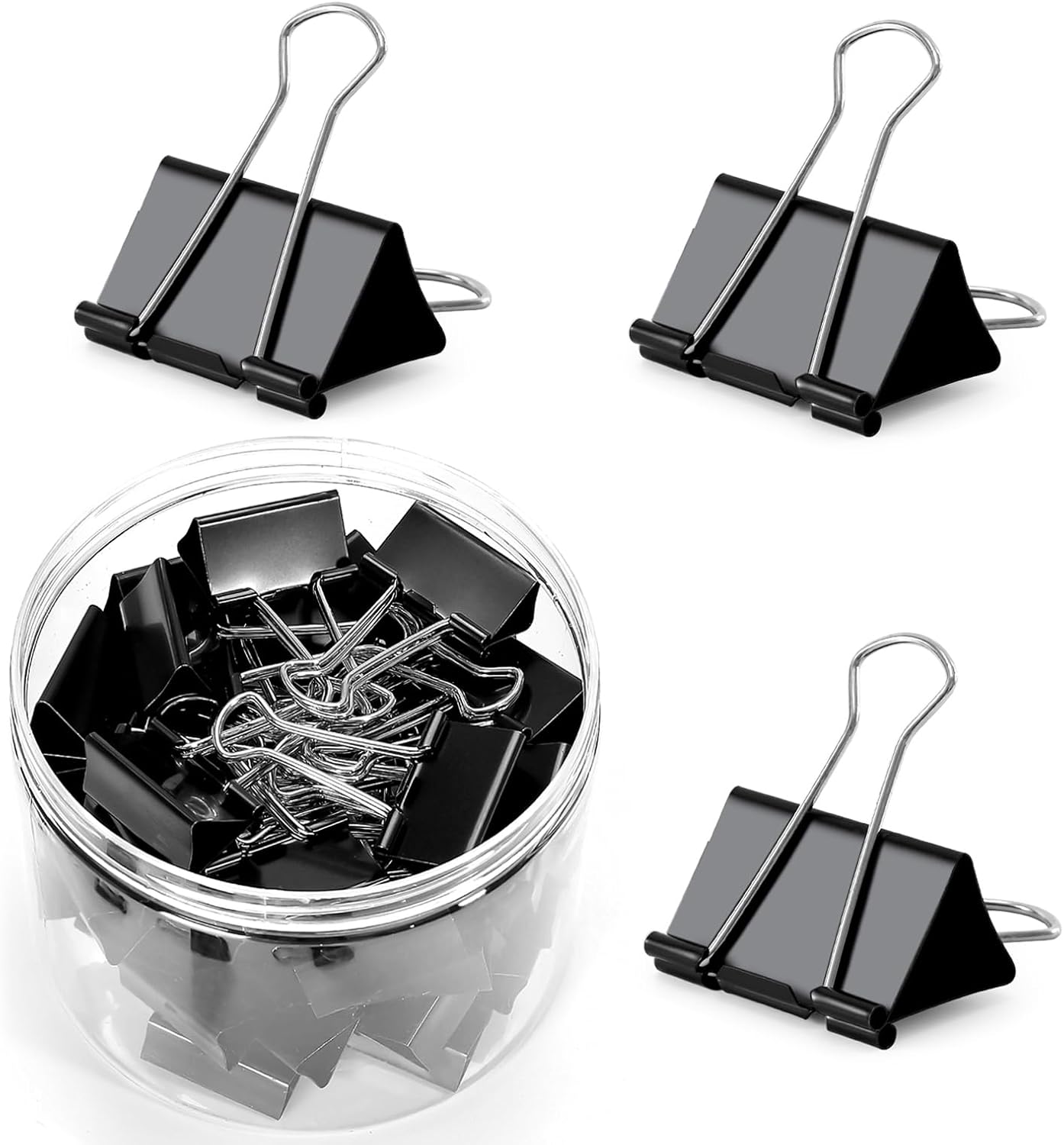 Ufmarine 45 clips medianos para carpeta, 1.25 pulgadas de longitud y 0.61 pulgadas de capacidad