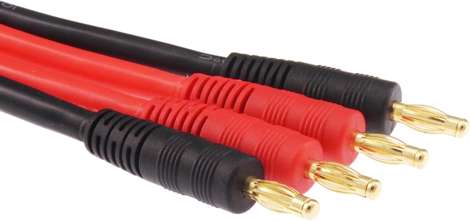 1pc EC5 Conector Enchufe a 0.157 in Banana Plugs Carga de Batería Cable Adaptador de Cable 10awg 12inch (E162-1)