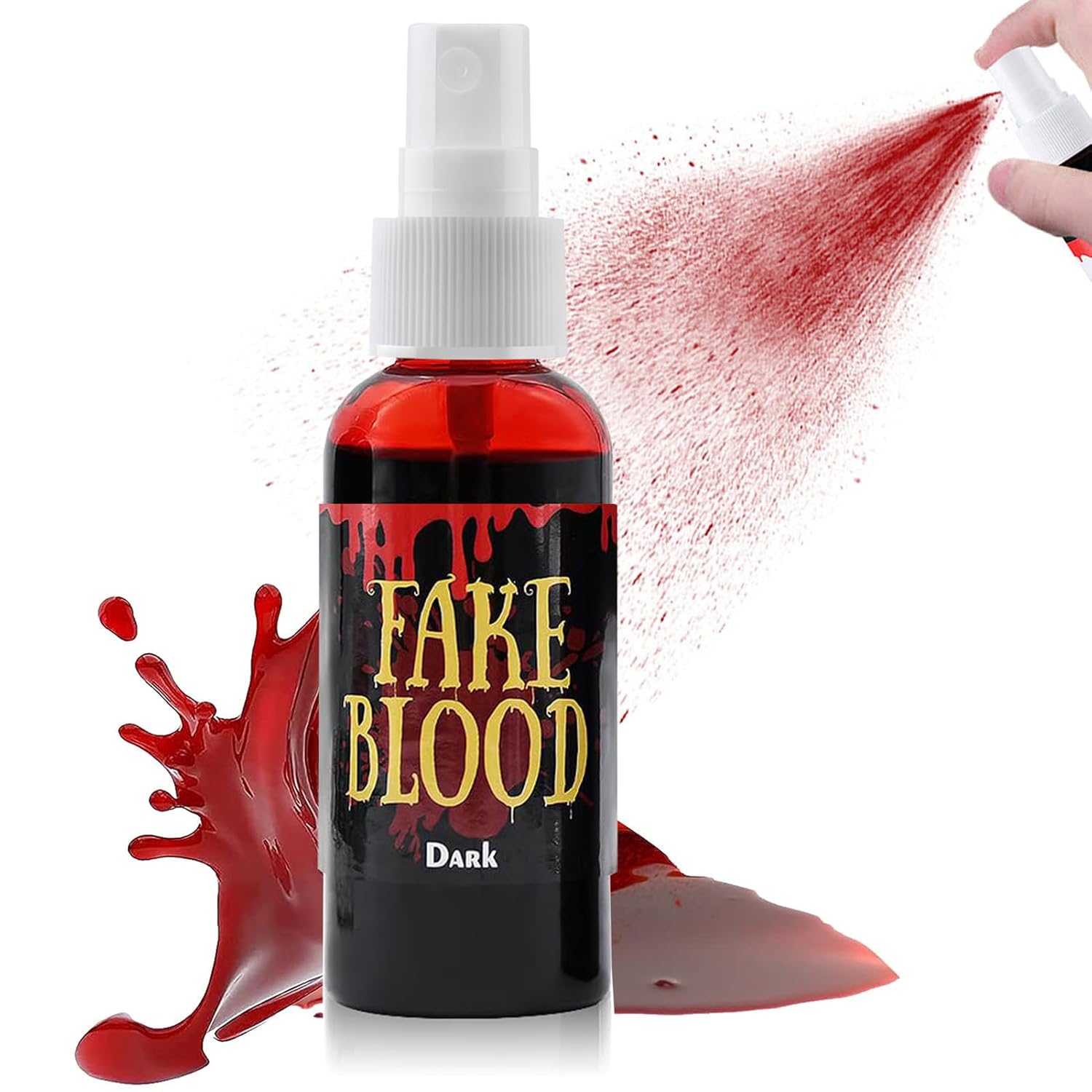 Fake Blood Washable,Fake Blood Makeup,Fake Blood for Clothes,Halloween Liquid Fake Blood Spray,Blood Splatter for Zombie Monster Vampire Clown