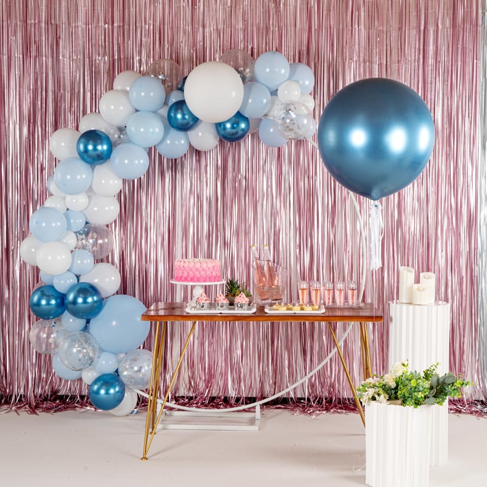 Balloonify – Globos gigantes de 36 pulgadas, 10 globos gruesos, látex fuerte, relleno de helio o aire, globos redondos gigantes azules metálicos,